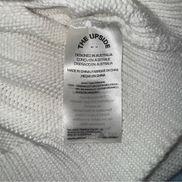 The Upside Cable Knit Varsity Sweater, Old Money, Preppy, Tenniscore, Size M - Picture 15 of 16